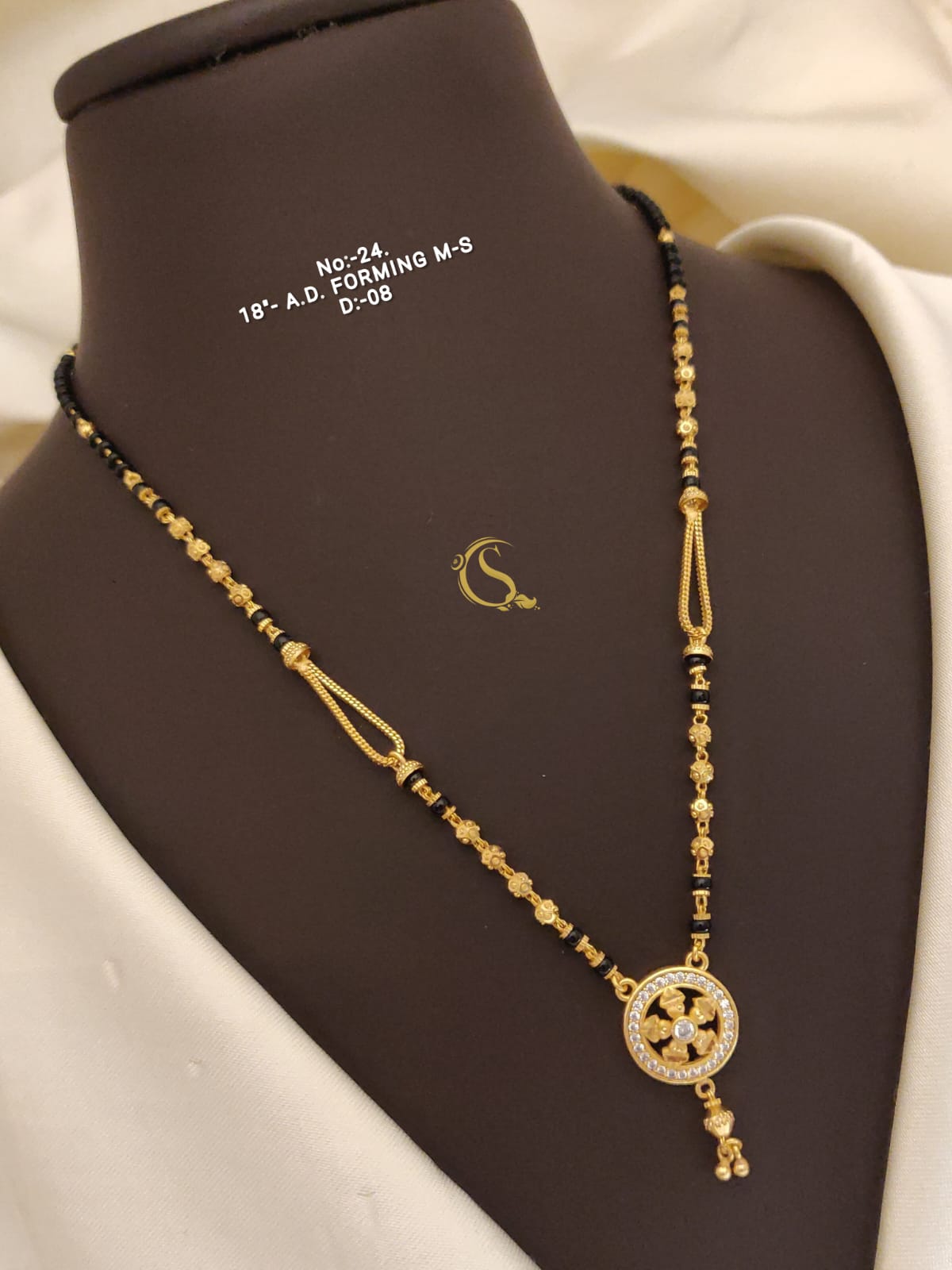 AD Forming String Mangalsutra cum Pandent Daily Wear Accessories